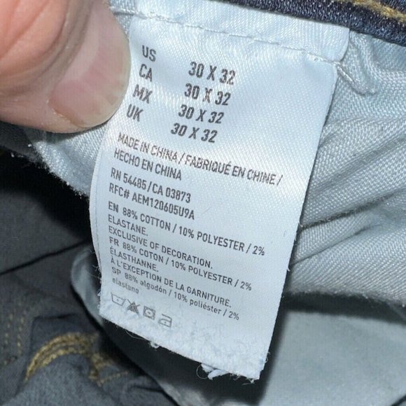 American Eagle Mens 30x32 Extreme Flex Slim Blue Jeans (meas. 28x30") - Picture 7 of 7
